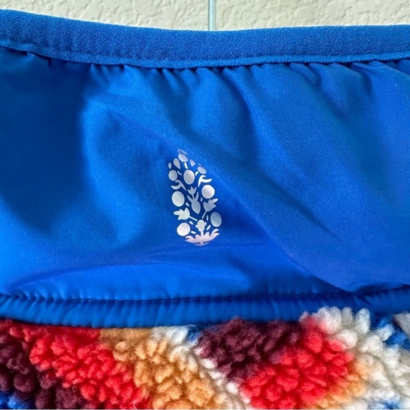 Free People hit the slopes printed pullover red rainbow xs - Picture 8 of 9